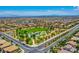 Aerial view of community park, playground, and surrounding homes at 7960 Brookside Falls Ct, Las Vegas, NV 89166