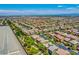 Aerial view of houses and streets in a residential community at 7960 Brookside Falls Ct, Las Vegas, NV 89166