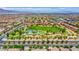 Aerial view showing community park, playground, and neighborhood at 7960 Brookside Falls Ct, Las Vegas, NV 89166