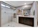 Double vanity bathroom with large walk-in shower at 7960 Brookside Falls Ct, Las Vegas, NV 89166