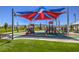 Play area with shade structure and play equipment at 8130 Skye Sweep St, Las Vegas, NV 89166