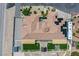 Overhead view of house showing roof, backyard, and solar panels at 8965 S Tenaya Way, Las Vegas, NV 89113