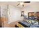 Bedroom with sliding doors and a view of the bathroom at 9124 Ironstone Ave, Las Vegas, NV 89143