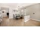 Bright dining room with farmhouse table and bench seating at 9124 Ironstone Ave, Las Vegas, NV 89143