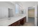 Double vanity bathroom with ample counter space at 9221 Black Lake Pl, Las Vegas, NV 89178