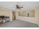 Bonus room with ceiling fan and view at 9221 Black Lake Pl, Las Vegas, NV 89178