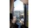 Luxury high-rise building and city views from a window at , Las Vegas, NV 89158