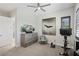 Serene bedroom with exercise bike and calming decor at 103 San Martino Pl, Henderson, NV 89011