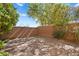 Small backyard with brick pavers and landscaping at 11333 Hedgemont Ave, Las Vegas, NV 89138