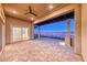 Spacious backyard patio with mountain views and built-in seating at 116 Stone Mesa Ct, Henderson, NV 89011