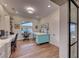Spacious home office with built-in shelving and light blue desk at 116 Stone Mesa Ct, Henderson, NV 89011