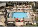 Resort-style pool with plenty of lounge chairs and cabanas at 135 E Harmon Ave # 1621, Las Vegas, NV 89109