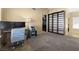 Home office with built-in shelving and desk at 5612 Crimson Ridge Dr, Las Vegas, NV 89130