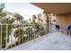 Spacious balcony with city views and seating for two at 205 E Harmon Ave # 609, Las Vegas, NV 89169