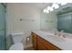 Bathroom with single vanity and toilet at 205 E Harmon Ave # 609, Las Vegas, NV 89169