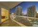 Balcony with glass railings and city views at 2777 Paradise Rd # 2001, Las Vegas, NV 89109