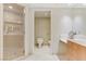 Bathroom with shower, toilet and vanity at 2777 Paradise Rd # 2001, Las Vegas, NV 89109
