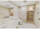 Bathroom with vanity, toilet, and walk-in shower at 2777 Paradise Rd # 2001, Las Vegas, NV 89109
