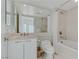 Clean bathroom with white vanity and bathtub at 2777 Paradise Rd # 2001, Las Vegas, NV 89109