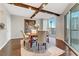 Elegant dining room with hardwood floors, a round table, and stunning city views at 2777 Paradise Rd # 2001, Las Vegas, NV 89109