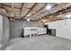 Unfinished basement with storage shelving at 3281 Mark Rd, Pahrump, NV 89060
