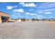 Gravel driveway leading to home with shed and basketball court at 3281 Mark Rd, Pahrump, NV 89060