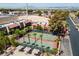 Aerial view of community tennis courts at 5098 River Glen Dr # 220, Las Vegas, NV 89103