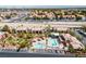 Aerial view of community pool and complex at 5098 River Glen Dr # 220, Las Vegas, NV 89103