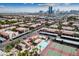 Aerial community view with pool and courts at 5098 River Glen Dr # 220, Las Vegas, NV 89103