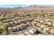 Aerial view of houses in a residential area with mountain views at 545 Playa Linda Pl, Las Vegas, NV 89138