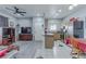 Open kitchen with stainless steel appliances and breakfast bar at 5650 E Sahara Ave # 1012, Las Vegas, NV 89142