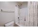 Clean bathroom with shower/tub combo and updated fixtures at 5694 Colbert St, North Las Vegas, NV 89081