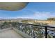 Balcony with ornate railing offering scenic city and mountain views at 9101 Alta Dr # 502, Las Vegas, NV 89145