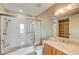 Modern bathroom with shower, tub, and updated vanity at 9101 Alta Dr # 502, Las Vegas, NV 89145
