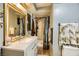 Clean bathroom with shower, vanity, and updated fixtures at 919 Havre Ave, Henderson, NV 89015