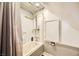 Small bathroom with shower/tub combo and updated fixtures at 919 Havre Ave, Henderson, NV 89015