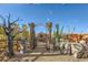 Spooky entrance gate to a themed property at 919 Havre Ave, Henderson, NV 89015