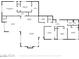 Shows the layout of the home, including the bedrooms and kitchen at 10301 Fairview Ridge Ct, Las Vegas, NV 89166