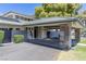 Home exterior showing carport with stone accents and meticulously landscaped yard at 1630 Westwood Dr, Las Vegas, NV 89102