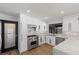Beautiful kitchen featuring modern appliances, white cabinetry, and hardwood floors at 1630 Westwood Dr, Las Vegas, NV 89102