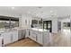Kitchen featuring modern cabinetry, stainless steel appliances, and backyard view at 1630 Westwood Dr, Las Vegas, NV 89102