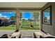 Relaxing covered patio with golf course views at 4829 E Beacon Ridge Dr, Pahrump, NV 89061