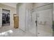 Clean bathroom with walk-in shower and updated fixtures at 4829 E Beacon Ridge Dr, Pahrump, NV 89061