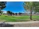 View of a lush green golf course at 4829 E Beacon Ridge Dr, Pahrump, NV 89061