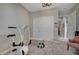 Home gym with an exercise bike and weights at 4829 E Beacon Ridge Dr, Pahrump, NV 89061