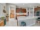 Spacious kitchen with island, stainless steel appliances, and granite countertops at 4829 E Beacon Ridge Dr, Pahrump, NV 89061