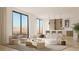 Spacious living room with floor to ceiling windows and city views at 700 W Carson Ave # 808, Las Vegas, NV 89106