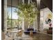 Lobby lounge with comfortable seating and large windows at 700 W Carson Ave # 808, Las Vegas, NV 89106
