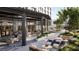 Outdoor patio with pergola, comfortable seating and fire pit at 700 W Carson Ave # 808, Las Vegas, NV 89106