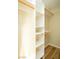 White closet with shelves and hanging rod, great storage at 749 Rossmore Dr, Las Vegas, NV 89110